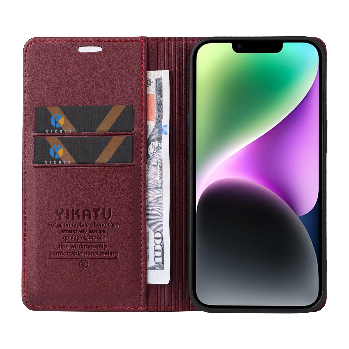 YIKATU For Nothing Phone (4a) Pro YK-001 Phone Cases Magnetic Closure PU Leather Mobile Cover