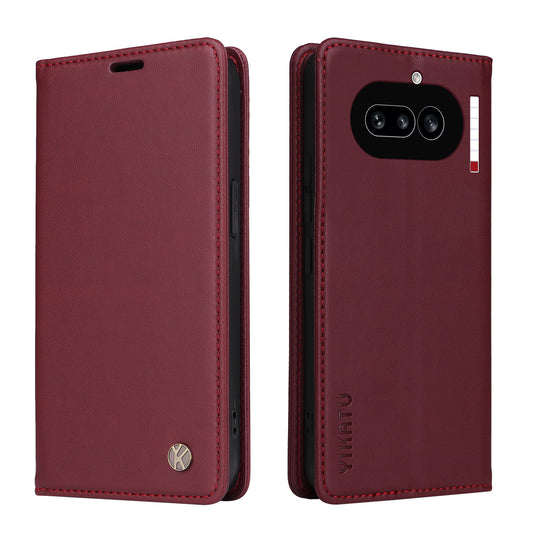 YIKATU For Nothing Phone (4a) YK-001 Phone Cases Magnetic Closure PU Leather Mobile Cover