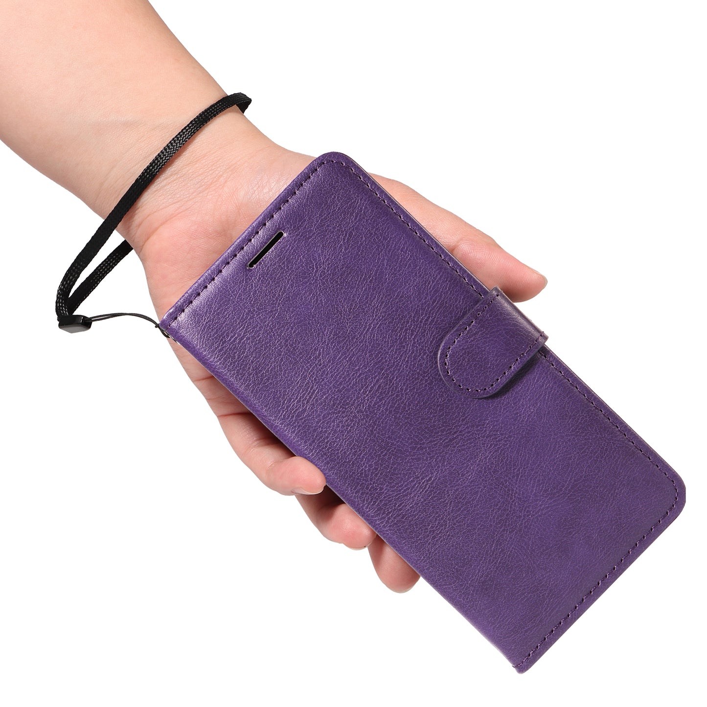 For Nothing Phone (4a) Pro Leather Wallet Case with Strap Solid Color Phone Stand Cover