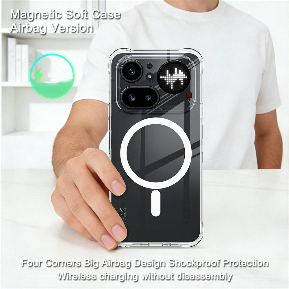 IMAK for Nothing Phone (4a) Pro Magnetic Case Airbag Shockproof Protection TPU Phone Cover