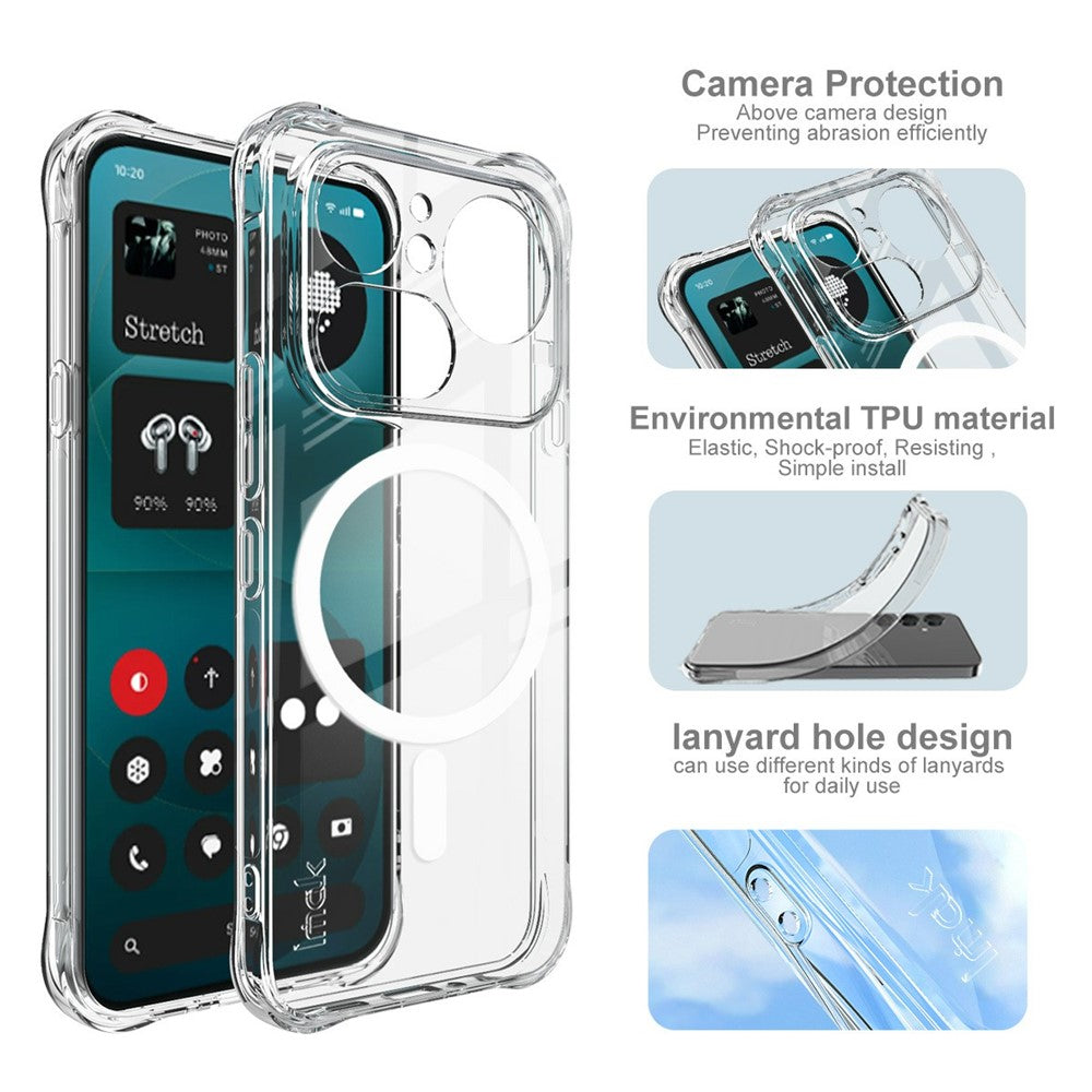 IMAK for Nothing Phone (4a) Pro Magnetic Case Airbag Shockproof Protection TPU Phone Cover