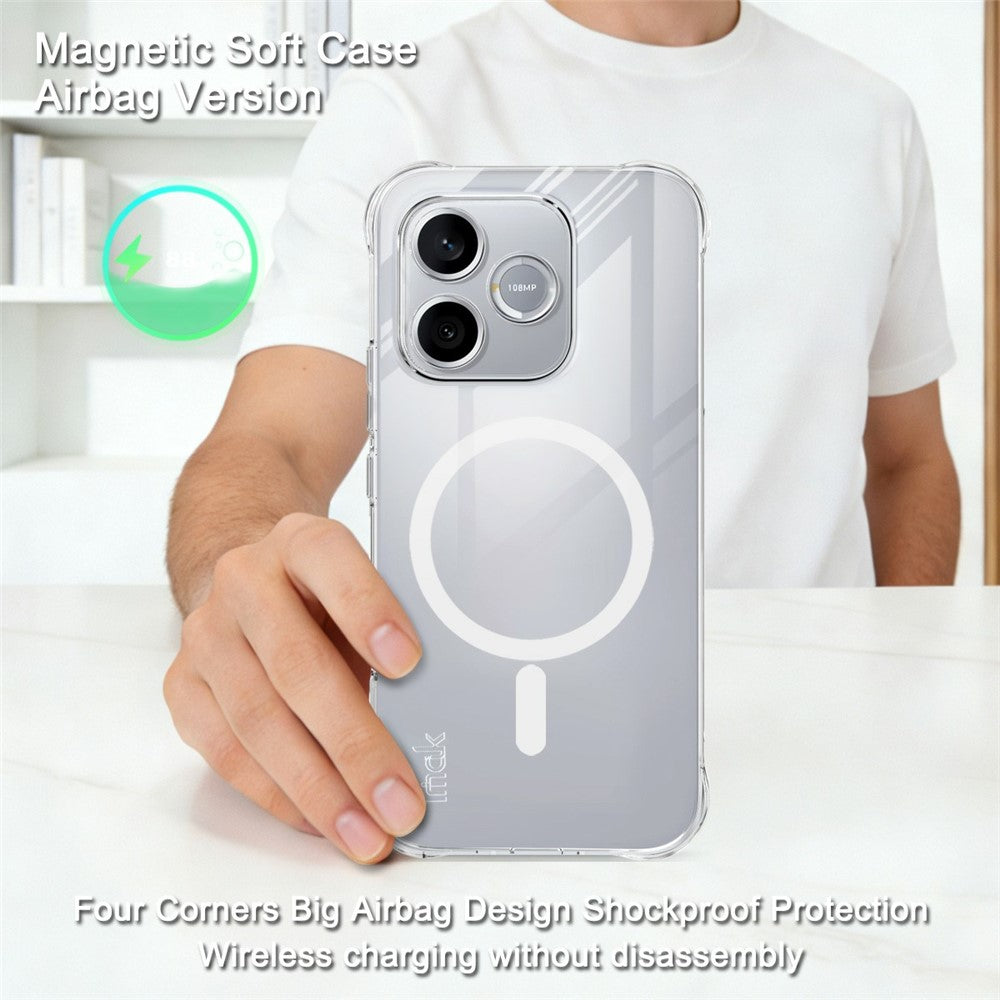 IMAK Magnetic Case for Honor 600 Lite 5G Airbag Shockproof Protection TPU Phone Cover