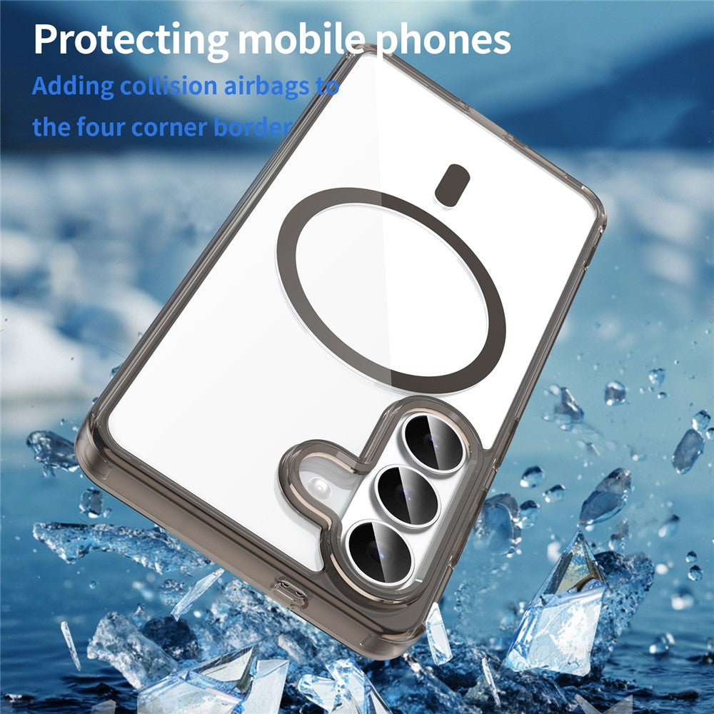 For Samsung Galaxy S26 Case Compatible with MagSafe Clear PC + TPU Shockproof Phone Back Cover