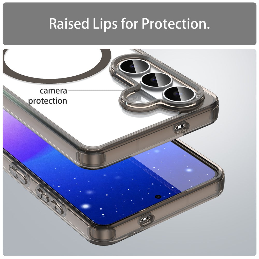 For Samsung Galaxy S26 Case Compatible with MagSafe Clear PC + TPU Shockproof Phone Back Cover