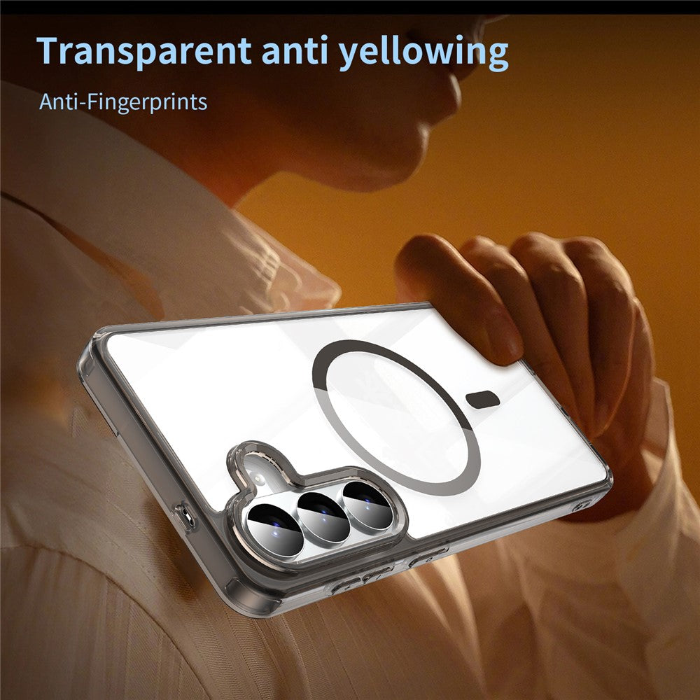 For Samsung Galaxy S26+ Case Compatible with MagSafe Clear PC + TPU Shockproof Phone Back Cover