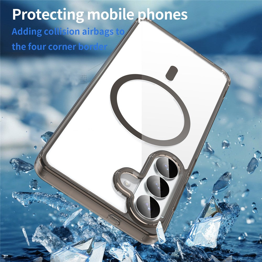 For Samsung Galaxy S26+ Case Compatible with MagSafe Clear PC + TPU Shockproof Phone Back Cover