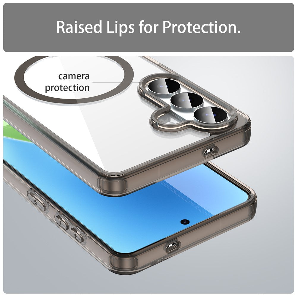 For Samsung Galaxy S26+ Case Compatible with MagSafe Clear PC + TPU Shockproof Phone Back Cover