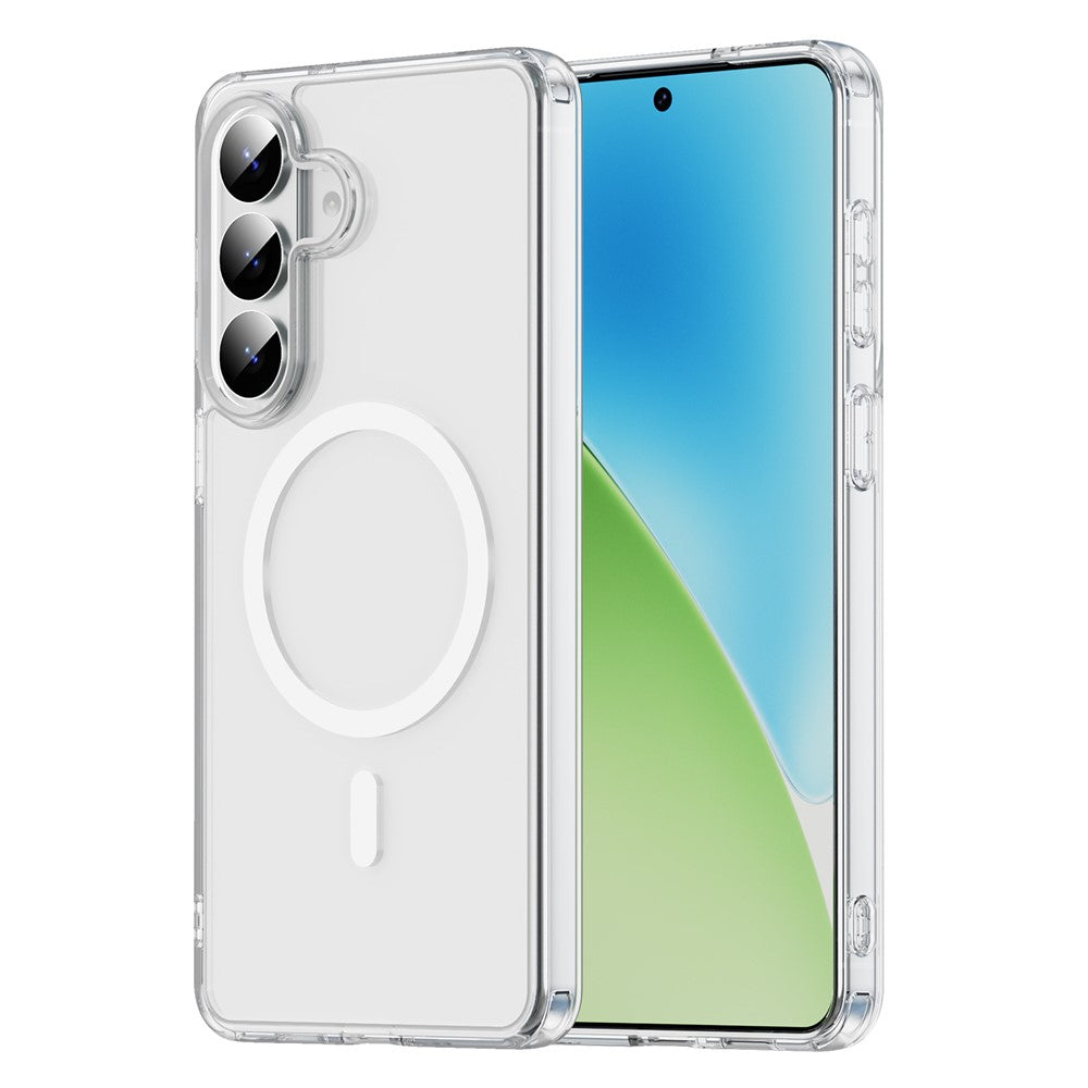 For Samsung Galaxy S26+ Case Compatible with MagSafe Clear PC + TPU Shockproof Phone Back Cover