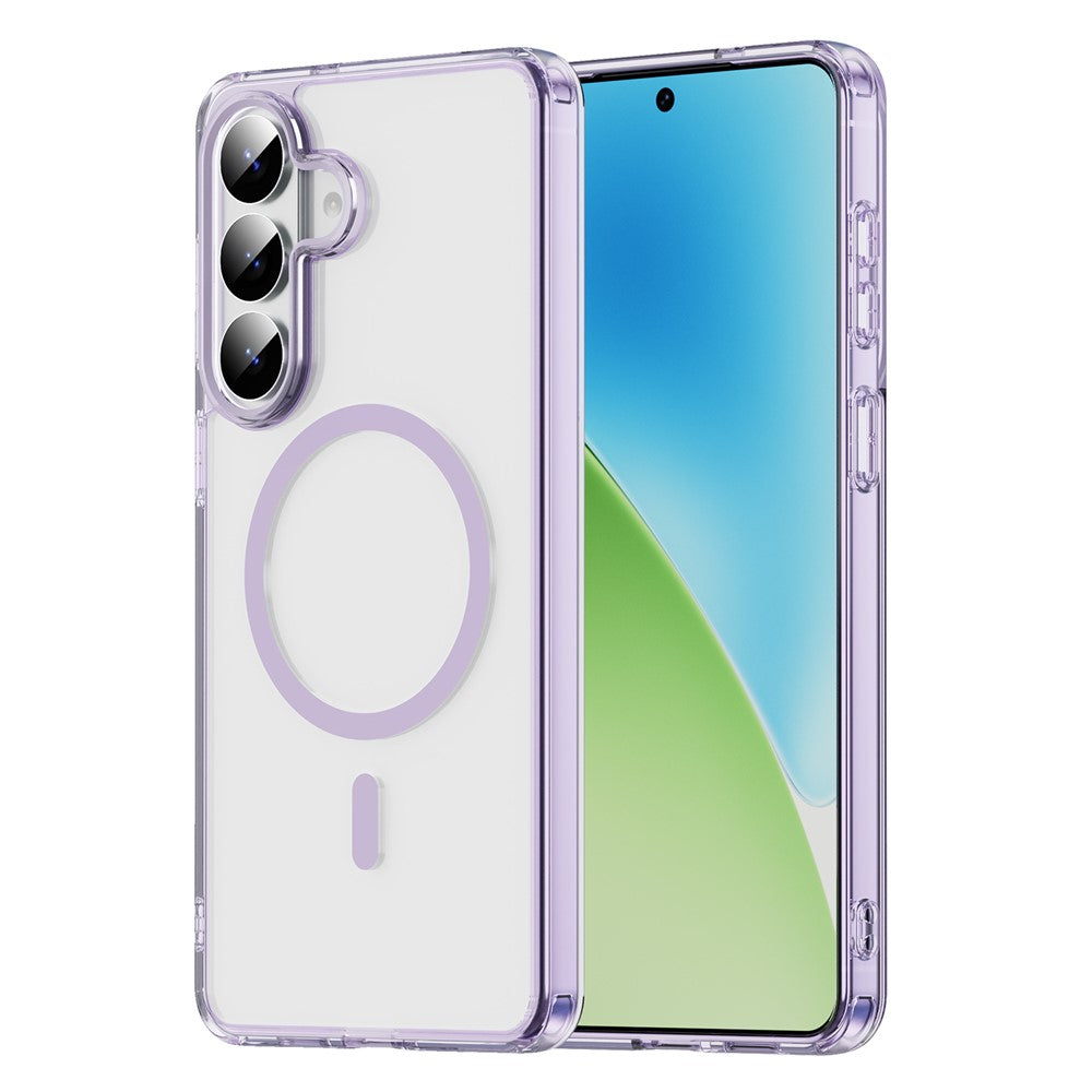 For Samsung Galaxy S26+ Case Compatible with MagSafe Clear PC + TPU Shockproof Phone Back Cover