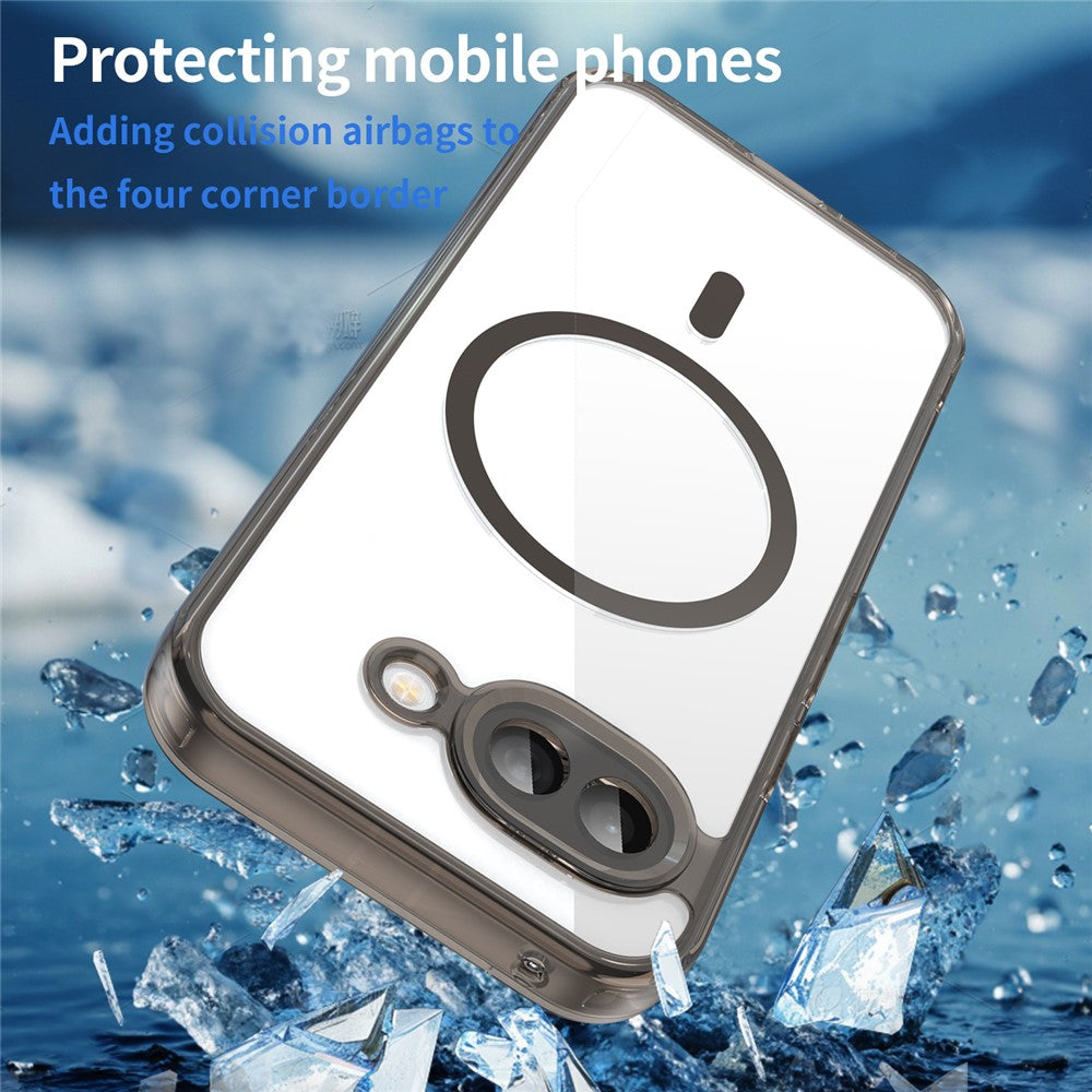 For Google Pixel 10a Case Compatible with MagSafe Clear PC + TPU Shockproof Phone Back Cover