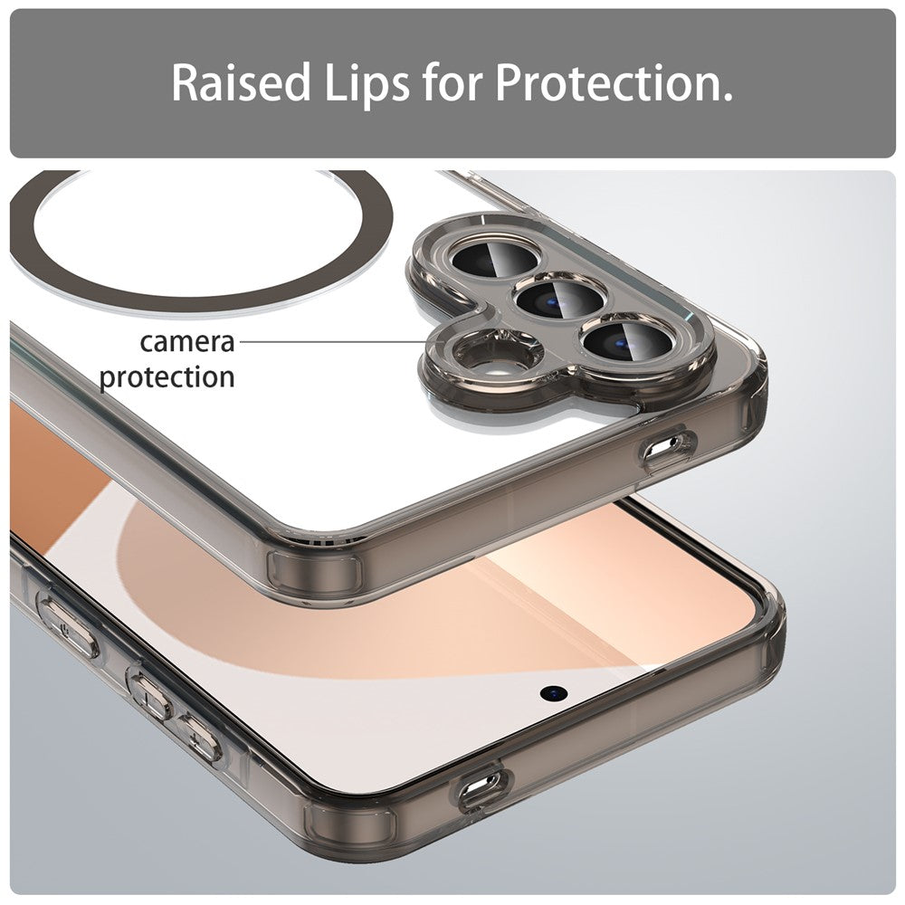 For Samsung Galaxy A57 5G Case Compatible with MagSafe Clear PC + TPU Shockproof Phone Back Cover