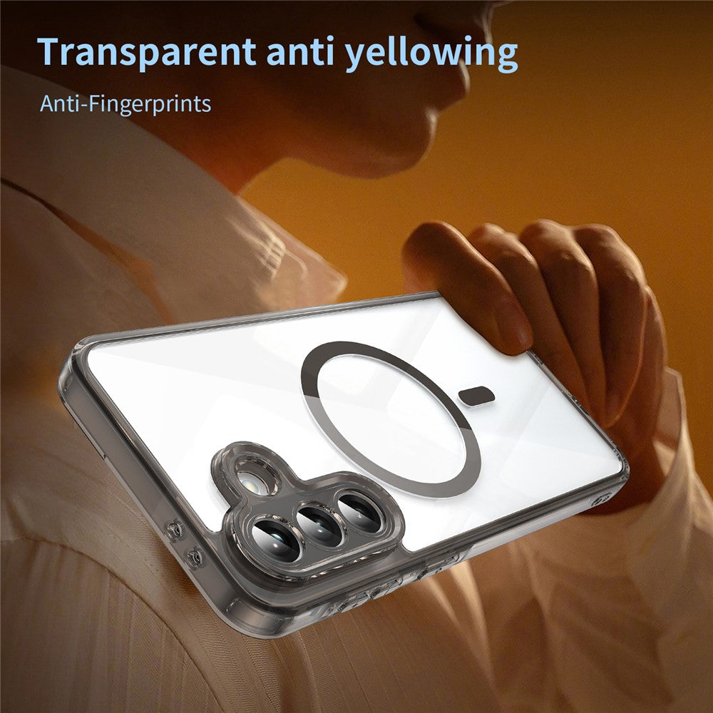 For Samsung Galaxy A37 5G Case Compatible with MagSafe Clear PC + TPU Shockproof Phone Back Cover