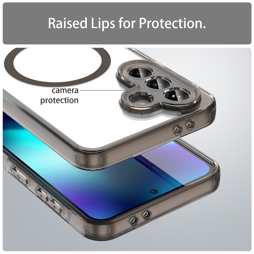 For Samsung Galaxy A37 5G Case Compatible with MagSafe Clear PC + TPU Shockproof Phone Back Cover