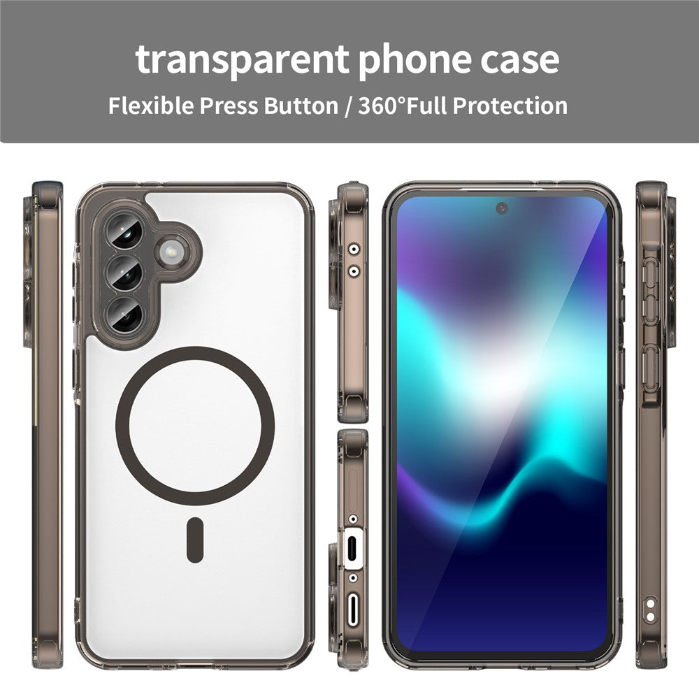 For Samsung Galaxy A37 5G Case Compatible with MagSafe Clear PC + TPU Shockproof Phone Back Cover