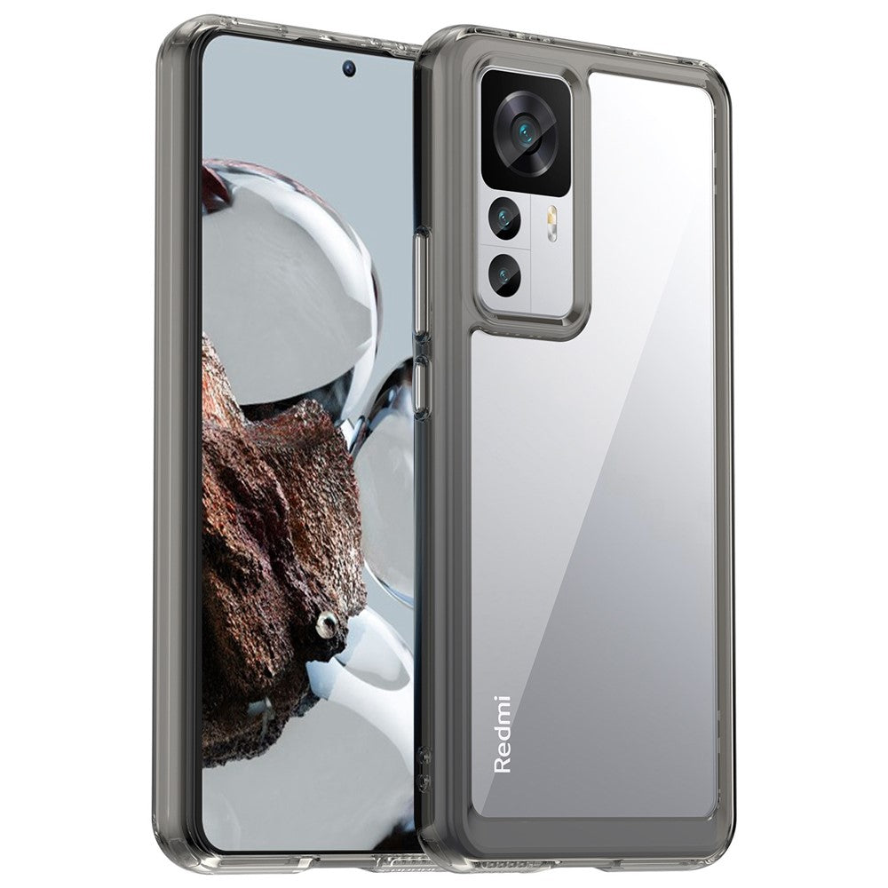 For Xiaomi 12T Pro 5G Phone Case, TPU Bumper+Acrylic Back Shockproof Protective Cover