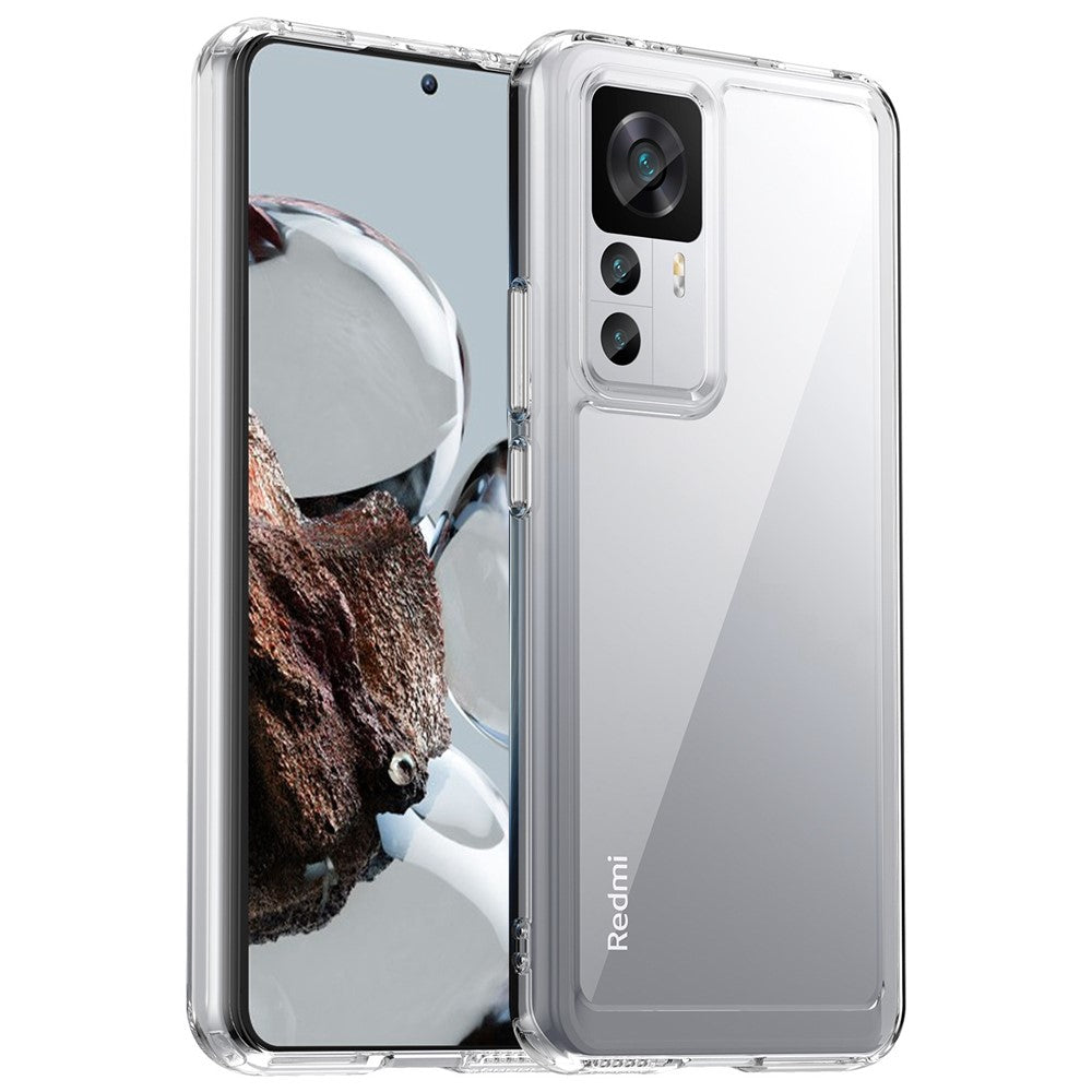 For Xiaomi 12T Pro 5G Phone Case, TPU Bumper+Acrylic Back Shockproof Protective Cover