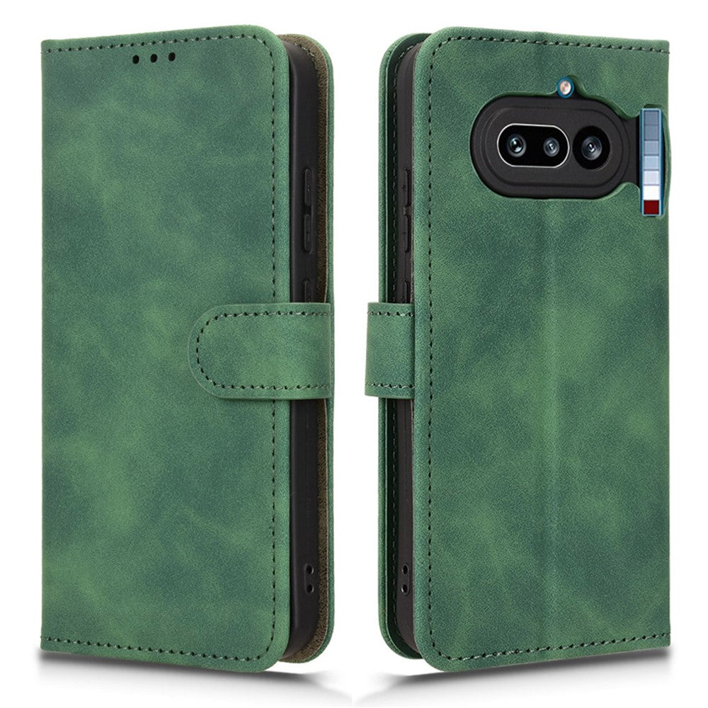 For Nothing Phone (4a) Leather Case Skin Feel Anti Drop Wallet Stand Flip Phone Cover