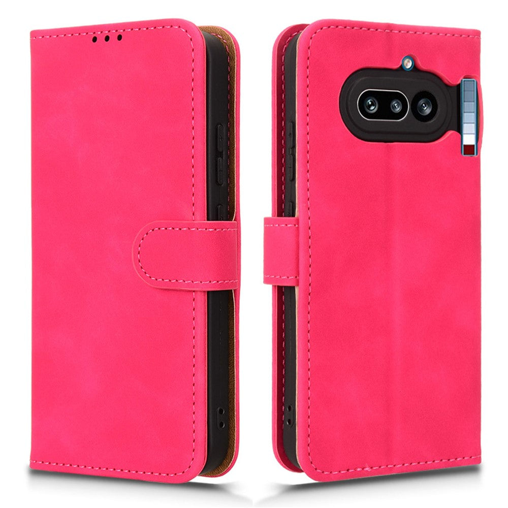 For Nothing Phone (4a) Leather Case Skin Feel Anti Drop Wallet Stand Flip Phone Cover
