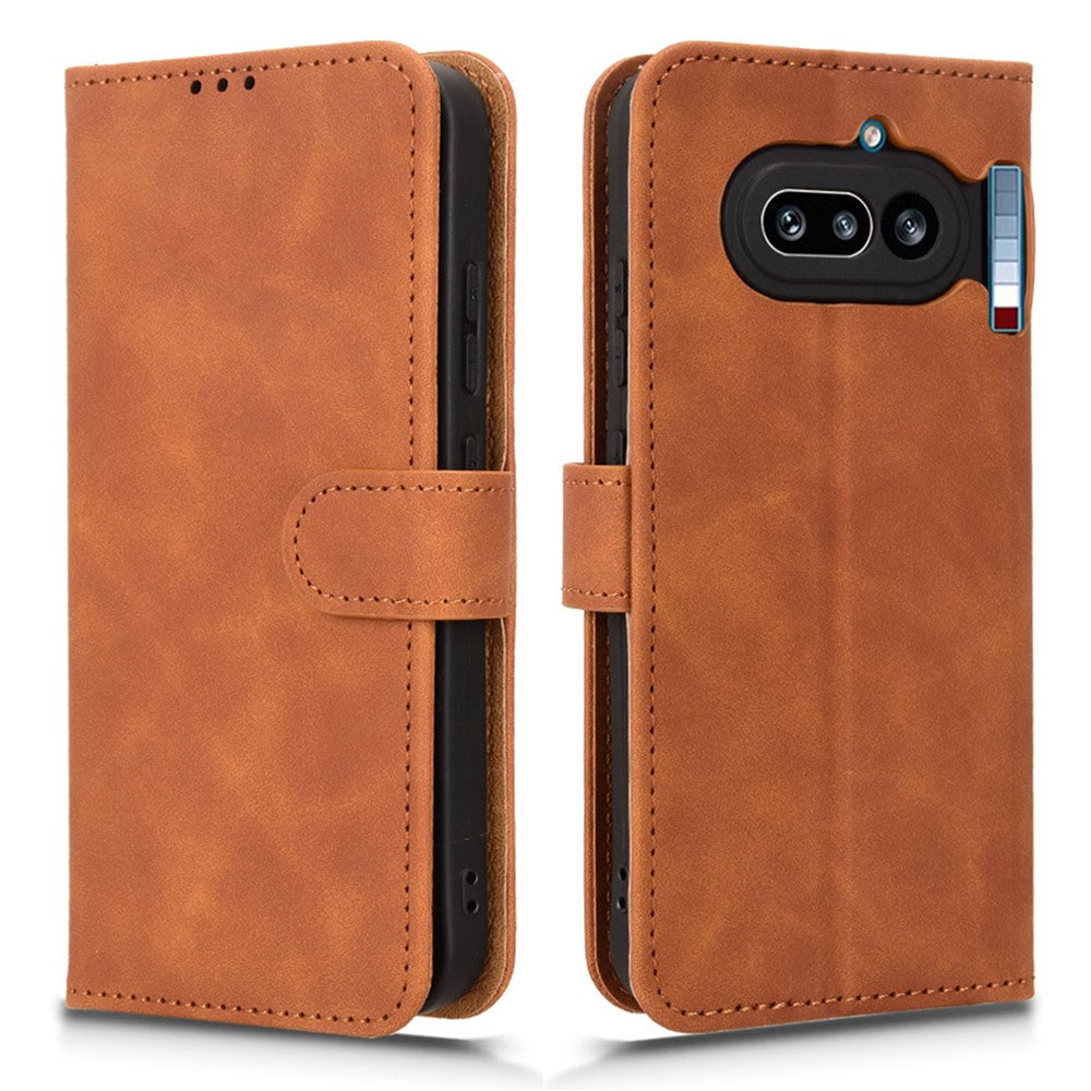 For Nothing Phone (4a) Leather Case Skin Feel Anti Drop Wallet Stand Flip Phone Cover