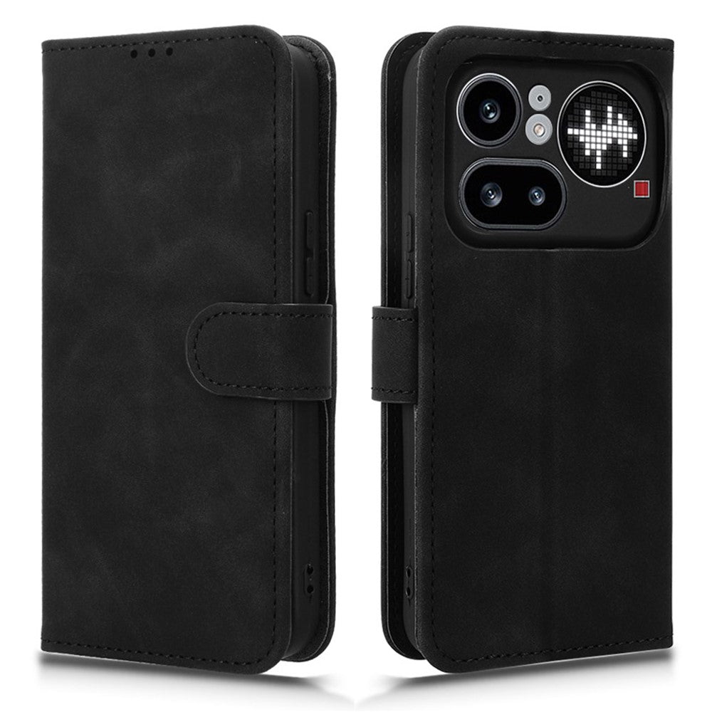 For Nothing Phone (4a) Pro Leather Case Skin Feel Anti Drop Wallet Stand Flip Phone Cover