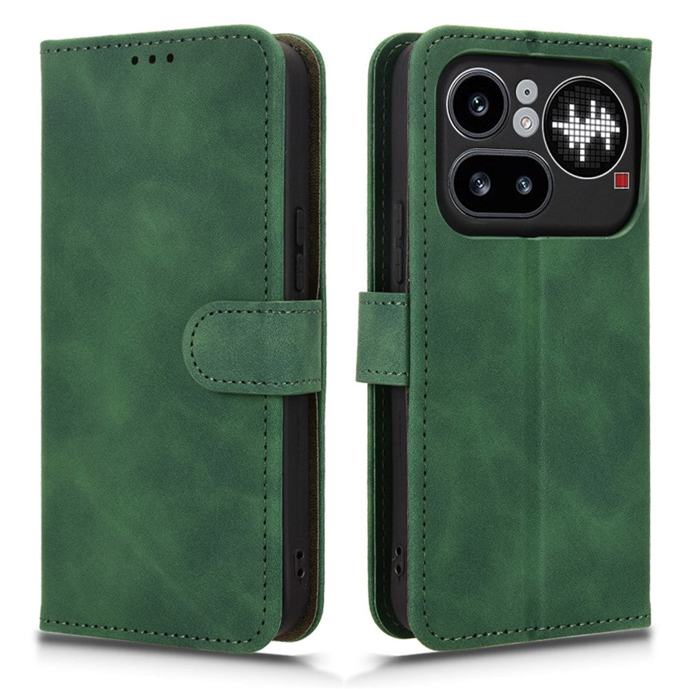 For Nothing Phone (4a) Pro Leather Case Skin Feel Anti Drop Wallet Stand Flip Phone Cover
