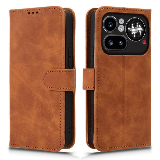 For Nothing Phone (4a) Pro Leather Case Skin Feel Anti Drop Wallet Stand Flip Phone Cover