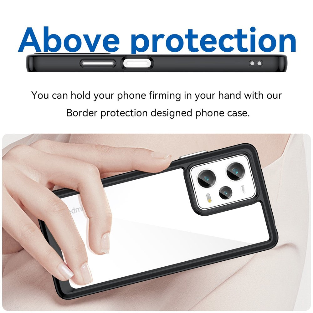 For Xiaomi Redmi Note 12 Pro 5G / Note 12 Pro Speed 5G / Poco X5 Pro 5G Phone Case, Scratch Proof TPU Bumper+Acrylic Back Protective Cover
