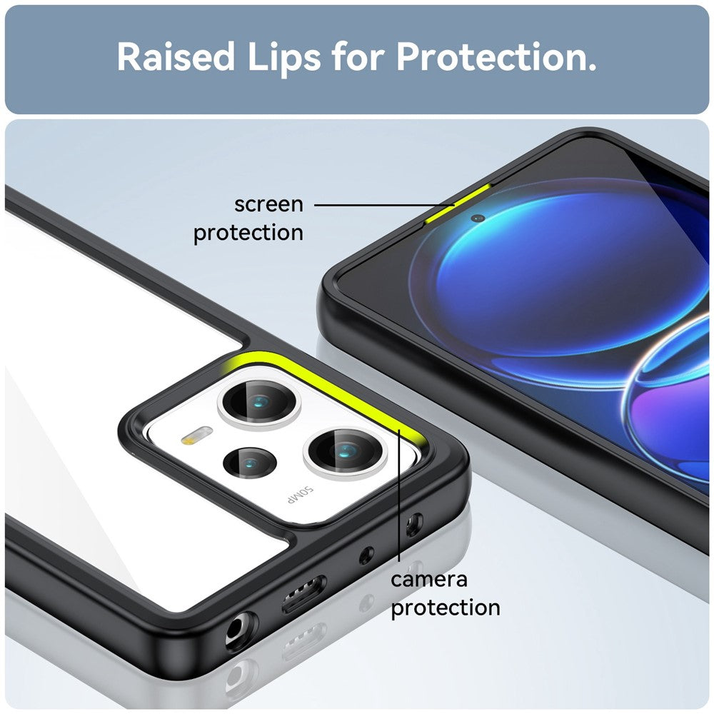 For Xiaomi Redmi Note 12 Pro 5G / Note 12 Pro Speed 5G / Poco X5 Pro 5G Phone Case, Scratch Proof TPU Bumper+Acrylic Back Protective Cover