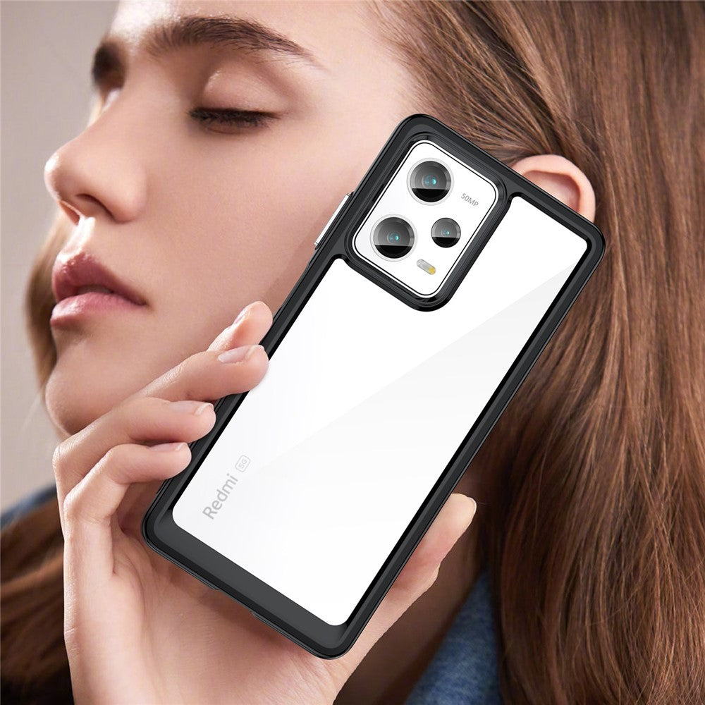 For Xiaomi Redmi Note 12 Pro 5G / Note 12 Pro Speed 5G / Poco X5 Pro 5G Phone Case, Scratch Proof TPU Bumper+Acrylic Back Protective Cover