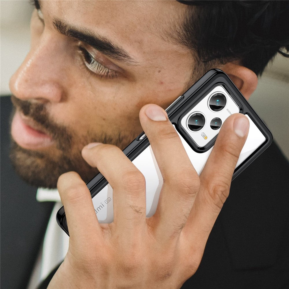 For Xiaomi Redmi Note 12 Pro+ 5G Phone Case, Drop-proof TPU Bumper+Acrylic Back Protective Cover