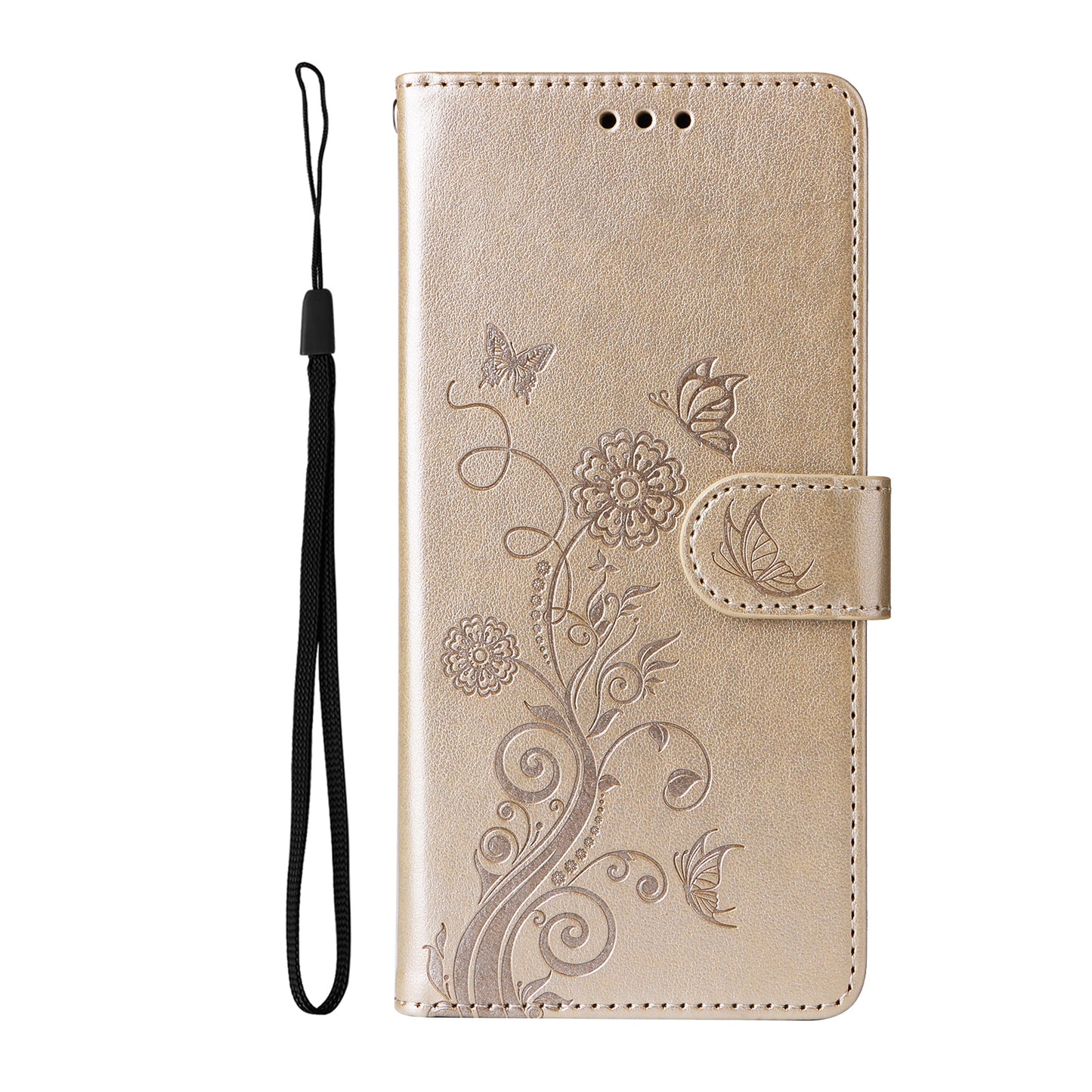 For Google Pixel 11 Pro XL Leather Case Butterfly Floral Imprint Wallet Stand Cover