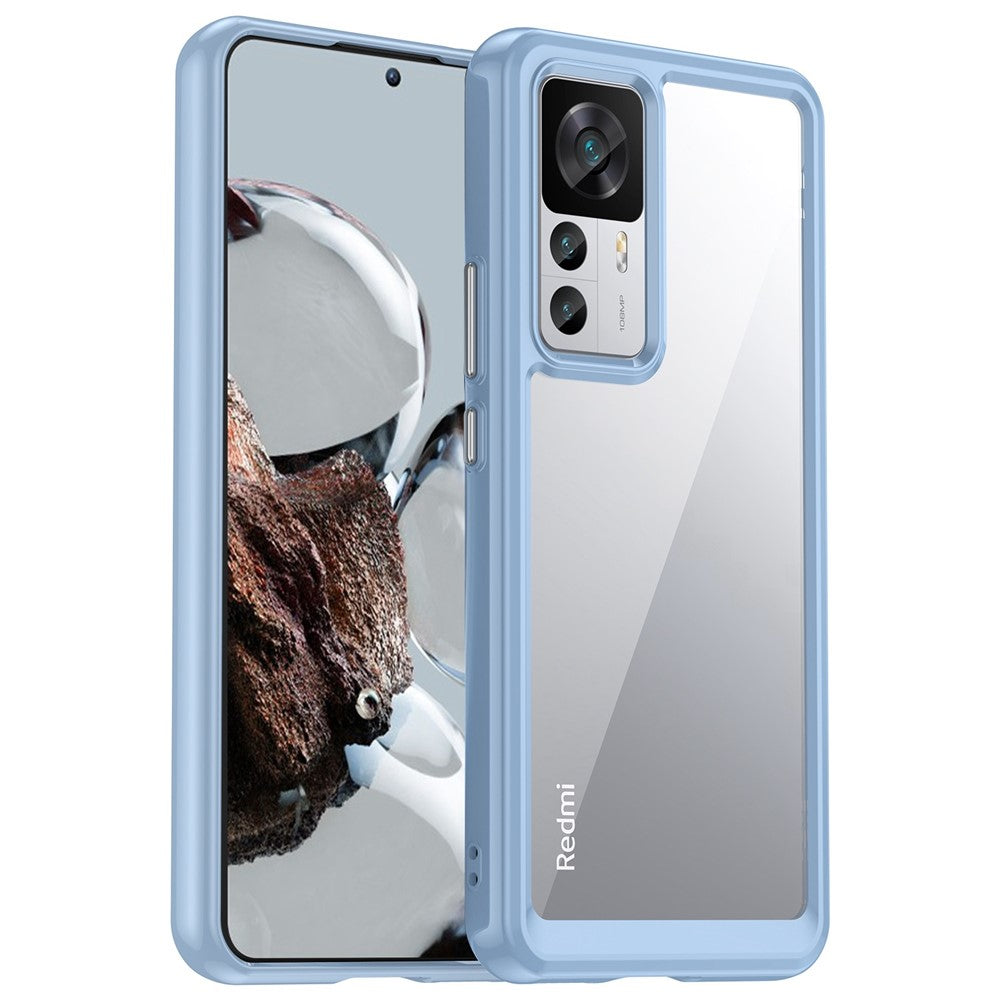 For Xiaomi 12T 5G Phone Case, Fall Proof Cellphone Shell TPU Bumper+Acrylic Back Protective Cover