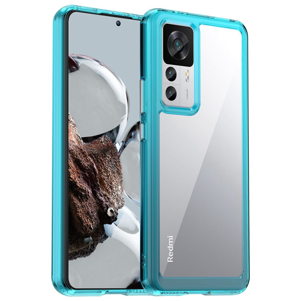 For Xiaomi 12T 5G Phone Case, Fall Proof Cellphone Shell TPU Bumper+Acrylic Back Protective Cover