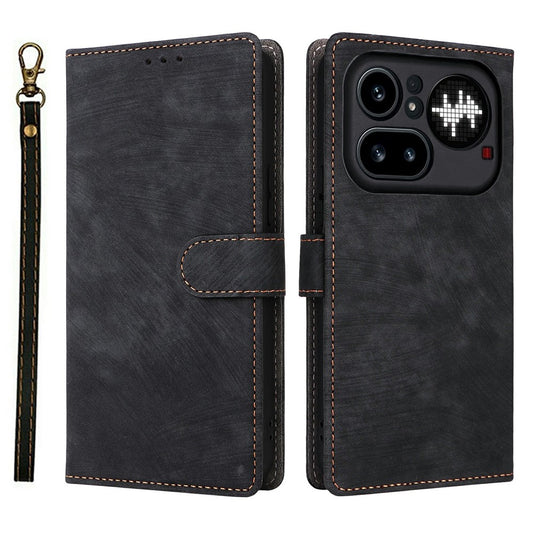 For Nothing Phone (4a) Pro Case Wallet RFID Blocking PU Leather Phone Cover Stand with Strap