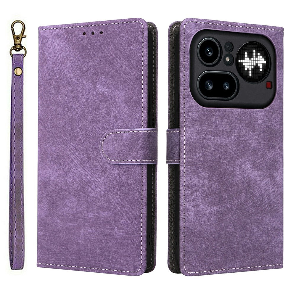 For Nothing Phone (4a) Pro Case Wallet RFID Blocking PU Leather Phone Cover Stand with Strap