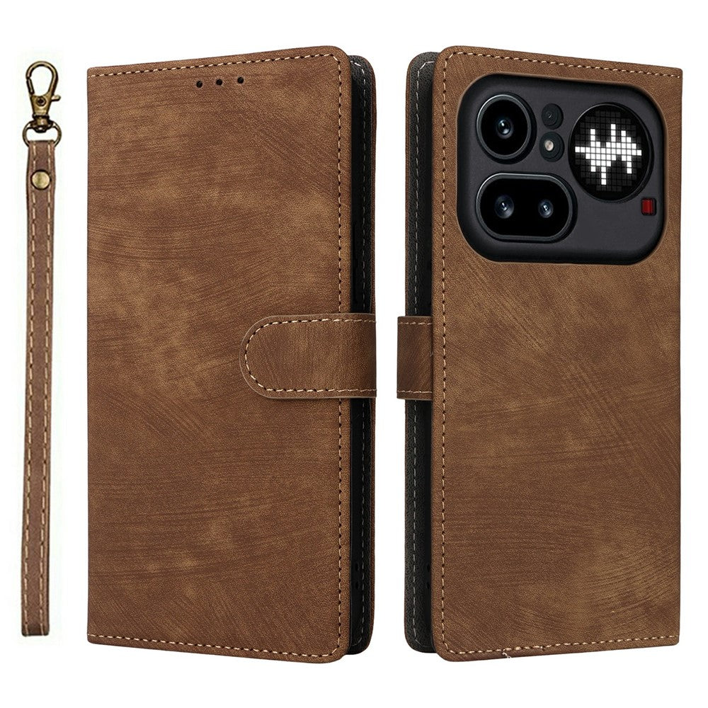 For Nothing Phone (4a) Pro Case Wallet RFID Blocking PU Leather Phone Cover Stand with Strap