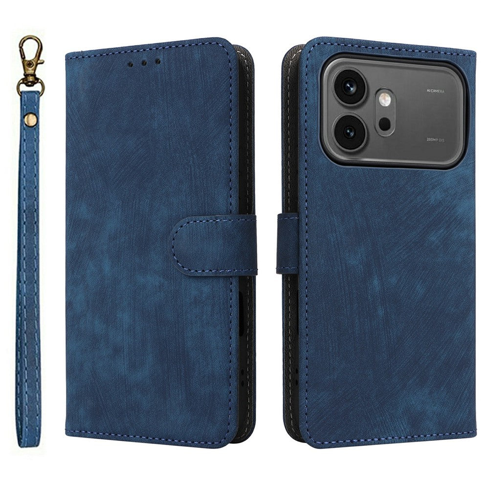 For Honor 600 5G  /  600 Pro 5G Case Wallet RFID Blocking PU Leather Phone Cover Stand with Strap