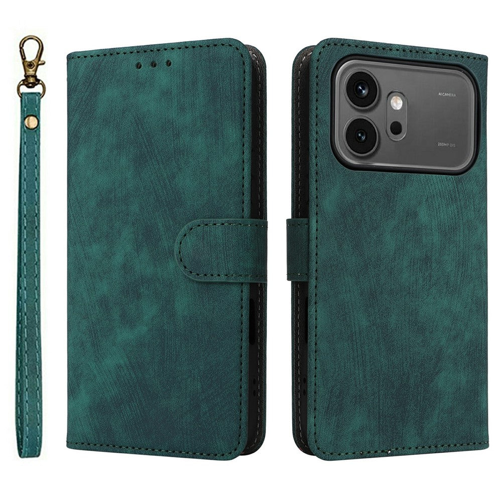 For Honor 600 5G  /  600 Pro 5G Case Wallet RFID Blocking PU Leather Phone Cover Stand with Strap