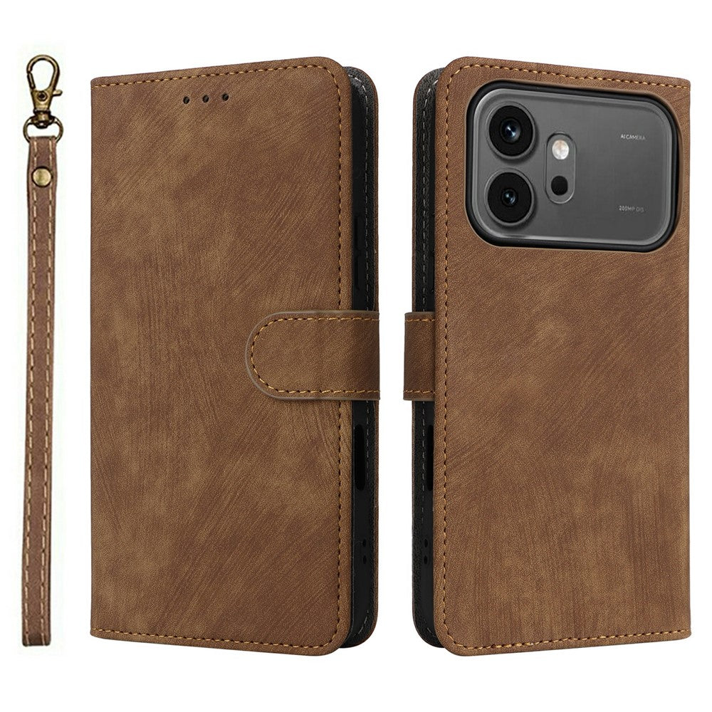 For Honor 600 5G  /  600 Pro 5G Case Wallet RFID Blocking PU Leather Phone Cover Stand with Strap