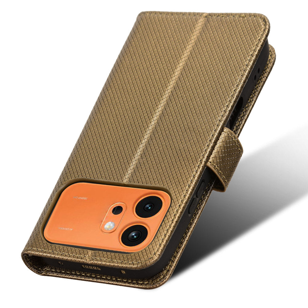 For Honor 600 Pro 5G / Honor 600 5G Leather Wallet Case with Strap Diamond Texture Phone Cover