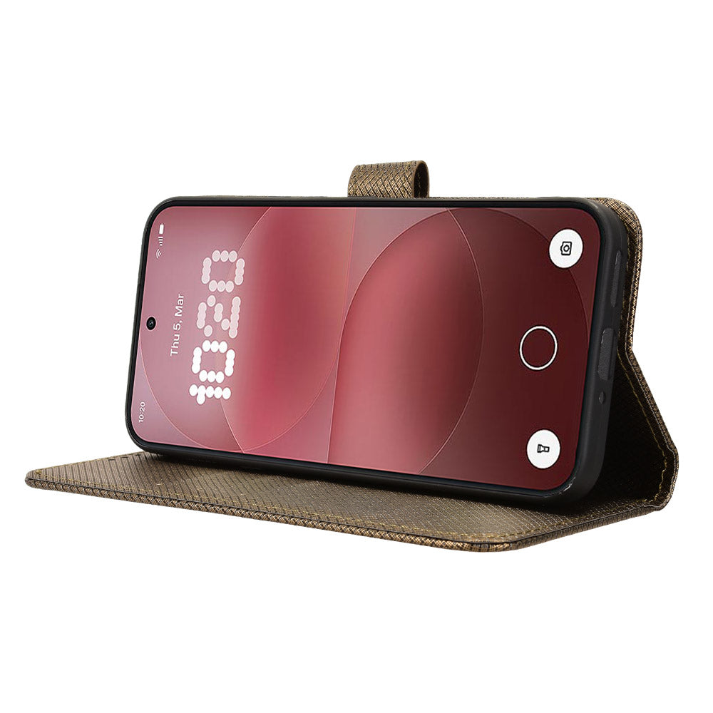 For Nothing Phone (4a) Pro Leather Wallet Case with Strap Diamond Texture Phone Cover
