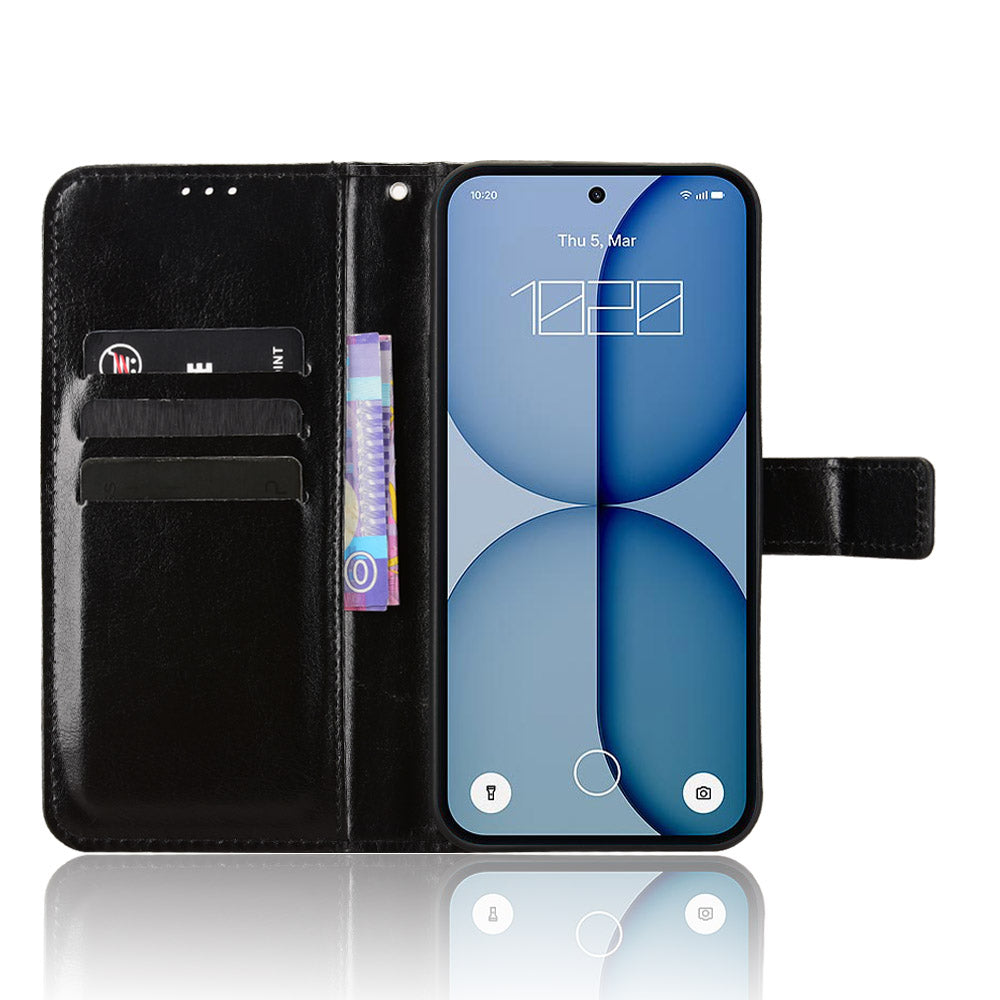 Nothing Phone (4a) Wallet-Handyhülle – Aus strukturiertem Leder