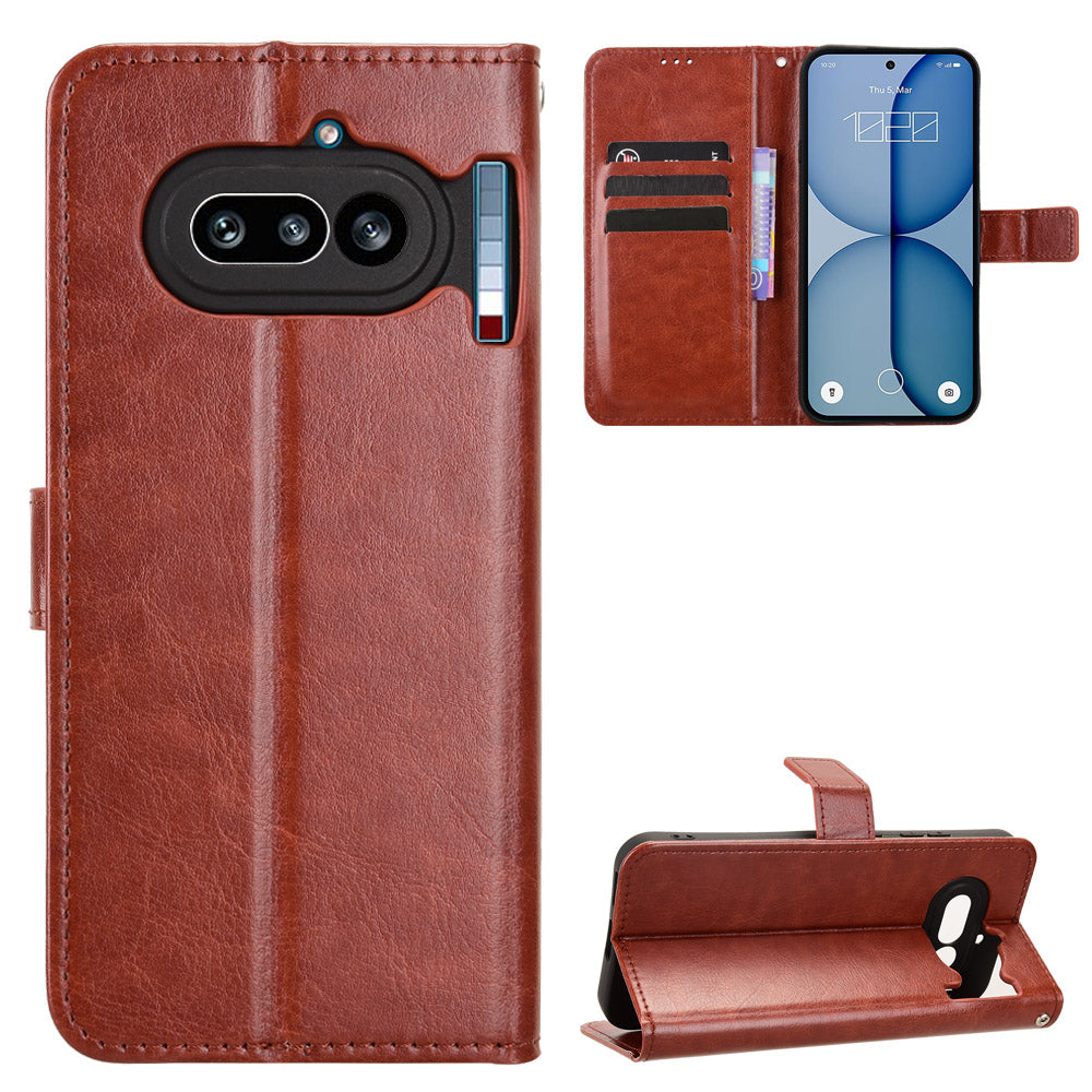 Nothing Phone (4a) Wallet-Handyhülle – Aus strukturiertem Leder
