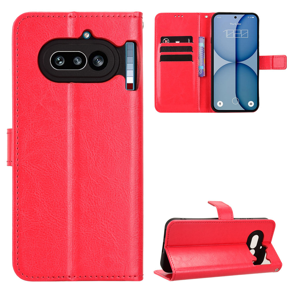 Nothing Phone (4a) Wallet-Handyhülle – Aus strukturiertem Leder