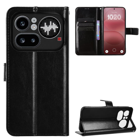 Nothing Phone (4a) Pro Wallet-Handyhülle – Aus strukturiertem Leder