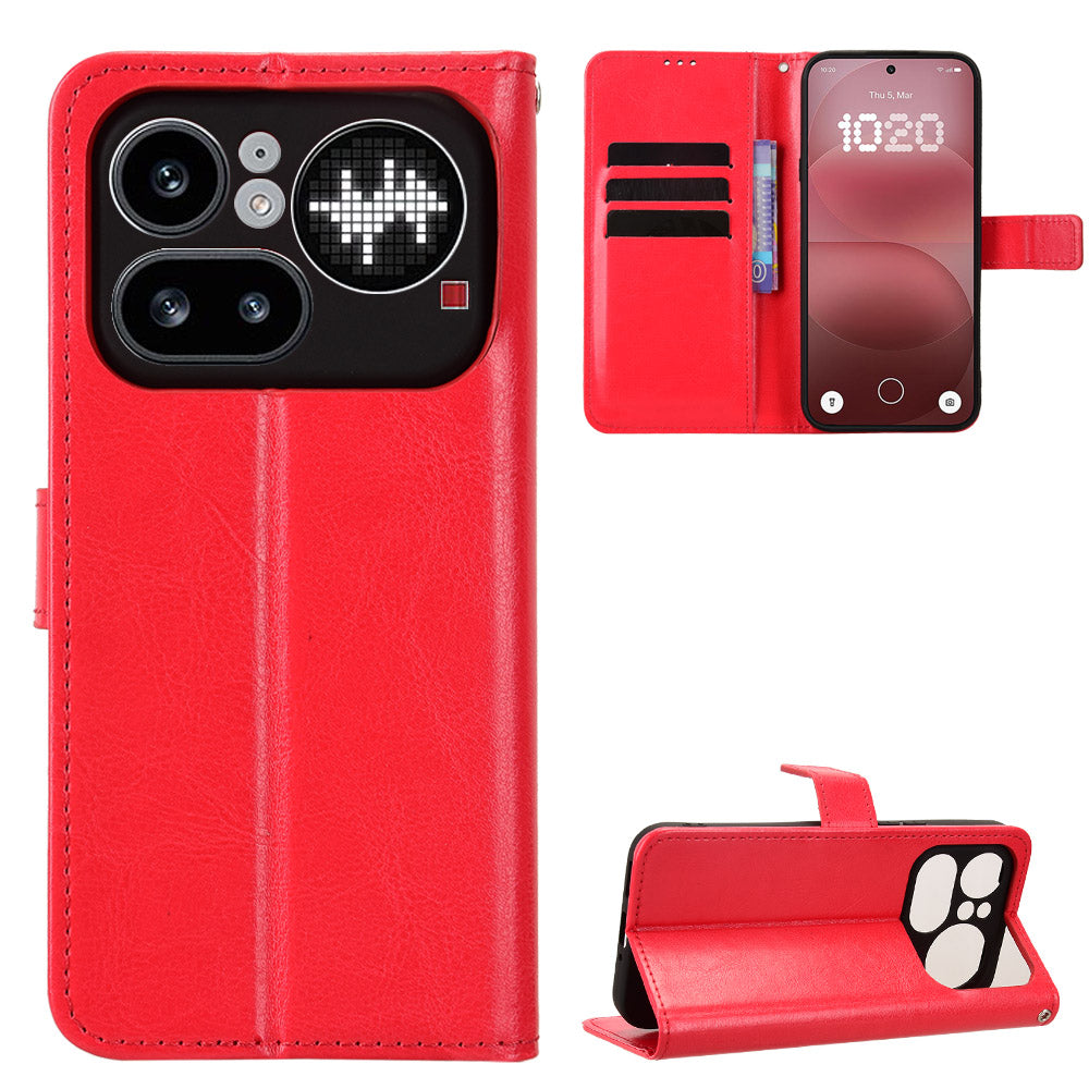 Nothing Phone (4a) Pro Wallet-Handyhülle – Aus strukturiertem Leder