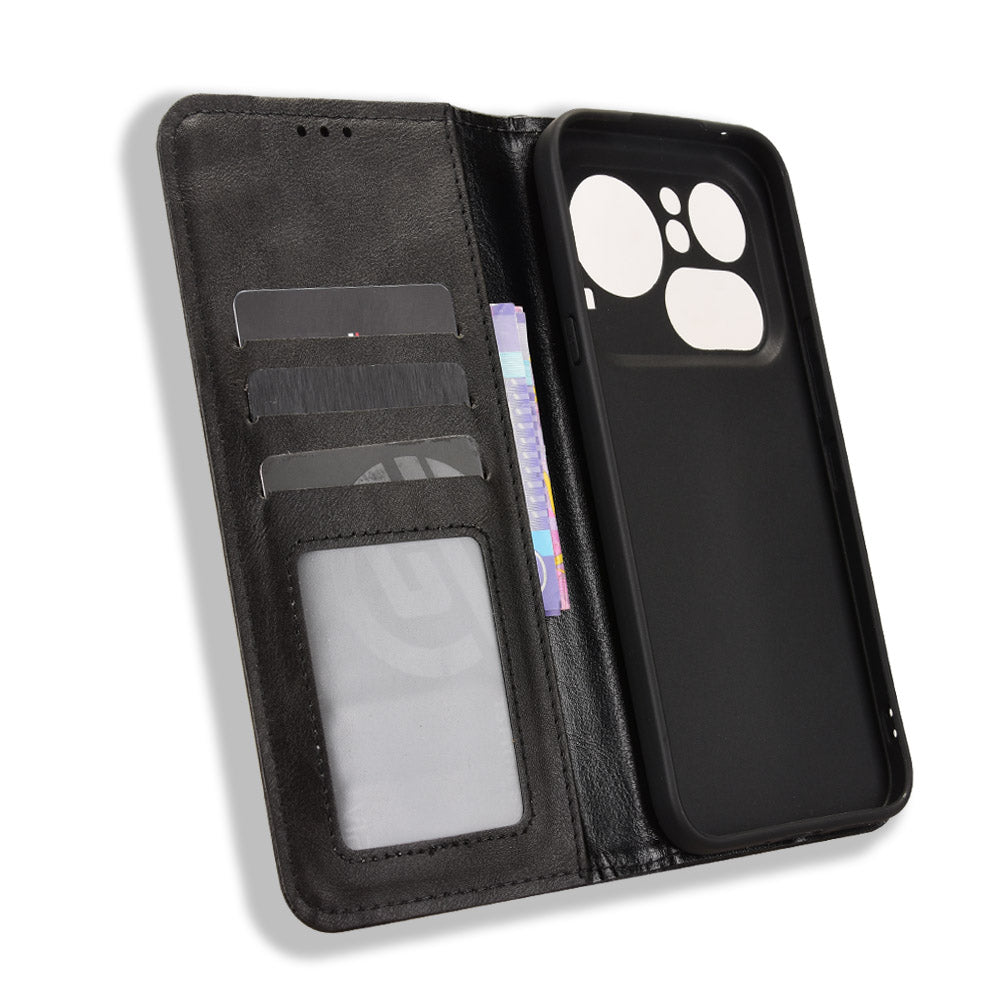 Nothing Phone (4a) Pro Wallet-Handyhülle – Aus strapazierfähigem PU-Leder, mit Standfunktion & integriertem Portemonnaie
