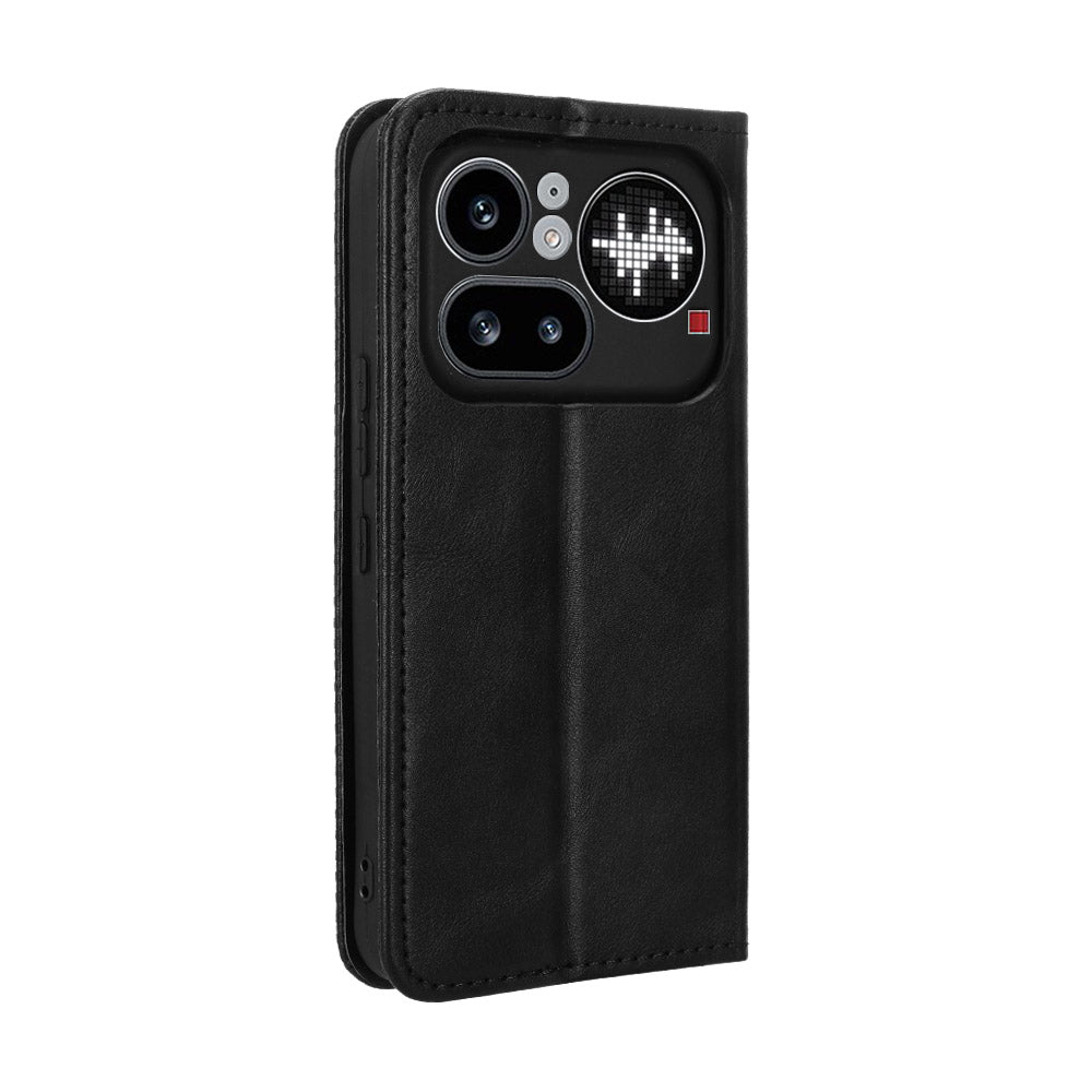 Nothing Phone (4a) Pro Wallet-Handyhülle – Aus strapazierfähigem PU-Leder, mit Standfunktion & integriertem Portemonnaie