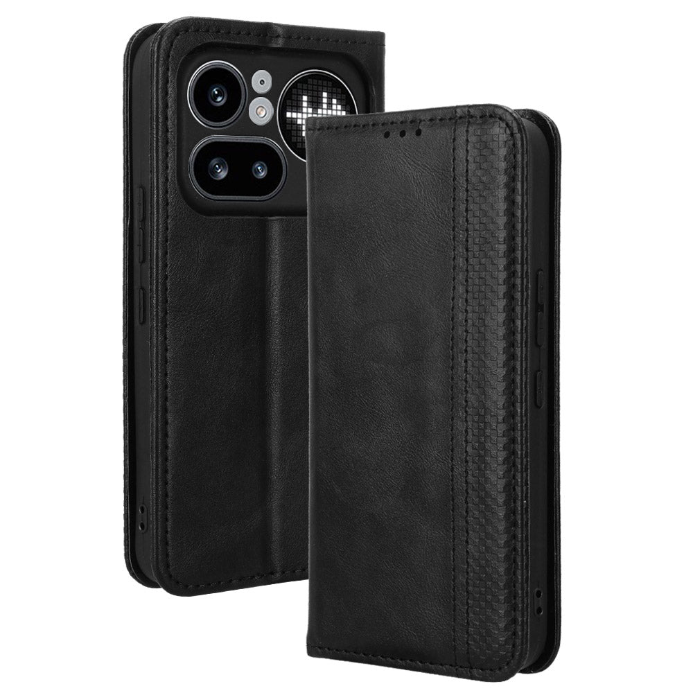 Nothing Phone (4a) Pro Wallet-Handyhülle – Aus strapazierfähigem PU-Leder, mit Standfunktion & integriertem Portemonnaie