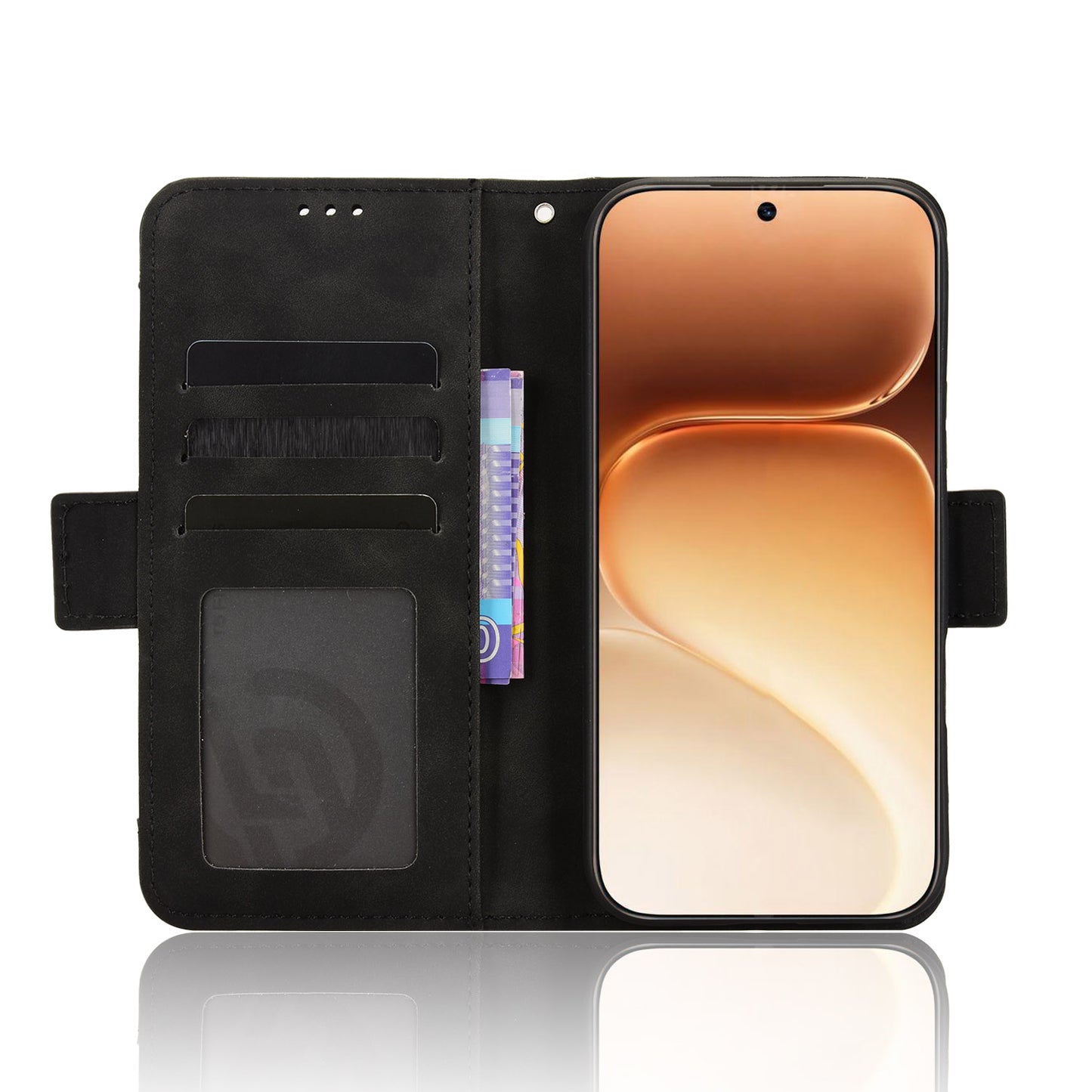 For Honor 600 5G / Honor 600 Pro 5G Leather Case Phone Wallet Cover with Multiple Card Slots